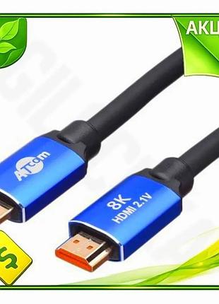 Ve кабель hdmi 3 м new version atcom чорний v2.1 8k для телевізора монітора підключення відео сигналу n6w_ver
