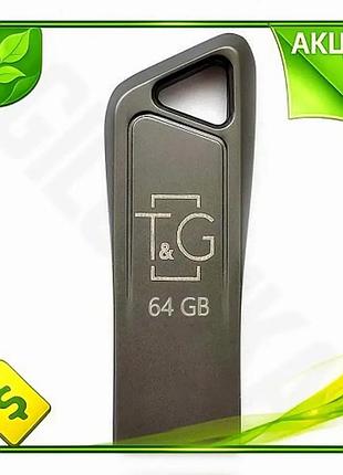 Ve флеш накопитель usb 64гб new version tg metal ударопрочный серебристый моноблок для хранения данных n6w_ver