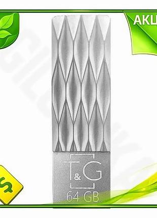 Ve флеш накопитель usb 64гб new version tg metal серебристый компактный накопитель для хранения данных n6w_ver