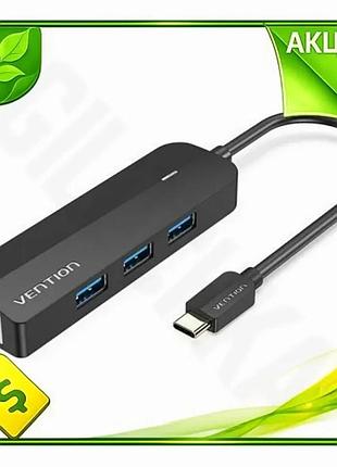 Ve хаб usb vention 5-in-1 new version черный type-c 3.1 3xusb 3.0 для компьютера и ноутбука адаптер дл n6w_ver