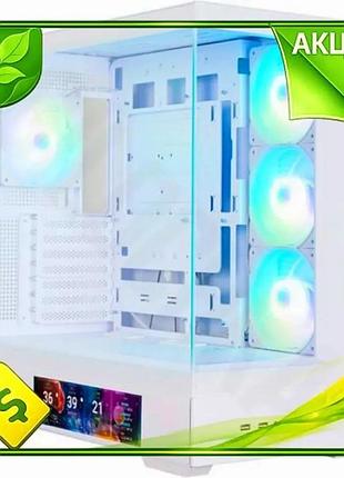 Ve корпус zalman p40 ds new version white mid tower для пк atx micro atx mini itx з argb скляні панелі n6w_ver