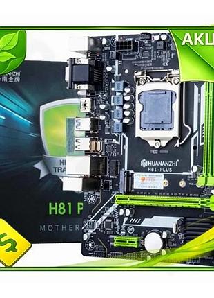 Ve материнська плата huananzhi h81 new version plus lga1150 micro atx 2xddr3 для пк з hdmi та usb 3.0 n6w_ver