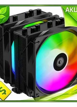Ve кулер для процесора id-cooling new version 2x120 мм активне охолодження до 250 вт argb для intel am n6w_ver