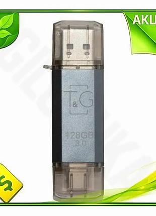 Ve флеш накопитель usb 128gb new version tg star серебристый type-c usb 3.0 для фото и видео со смартф n6w_ver