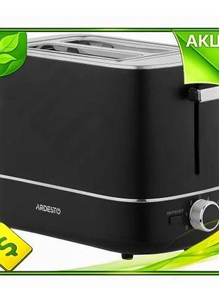 Ve тостер ardesto чорний 800вт new version для підсмажування 2 тостів з 7 режимами розморожування і пі n6w_ver