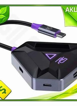 Ve хаб usb proove gaming new version spectre dark grey 1xtype-c 100вт 4k hdmi для ноутбука компьютера n6w_ver