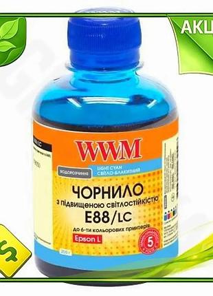 Ve чорнило wwm epson 108 new version light cyan 200 мл водорозчинне для принтерів epson фарба для друк n6w_ver