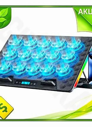 Ve підставка для ноутбука до new version 17.3" gamepro охолоджувач з rgb підсвічуванням тримач для сма n6w_ver