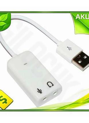 Ve звукова карта usb 2.0 new version 7.1 dynamode без живлення для пк з 3,5 мм виходом та xear 3d звук n6w_ver