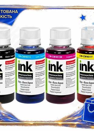 Dm комплект чорнила colorway специфікація 2.2 для canon 4x100 мл водорозчинні чорнила для друку кольор spe|lz