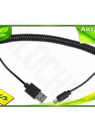 Ve кабель usb 2.0 am new version microusb 1.8 м чорний cablexpert зарядний спіральний кабель для смарт n6w_ver