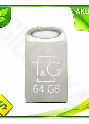 Ve флеш накопитель usb 64gb new version tg металлический серебристый для хранения данных резервное коп n6w_ver