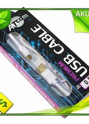 Ve кабель usb 2.0 am new version - microusb 0.8 м білий atcom premium зарядний кабель для смартфона пе n6w_ver