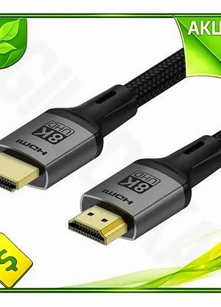 Ve кабель hdmi 2 м new version colorway v2.1 чорний для підключення телевізора комп'ютера 8k 60 гц n6w_ver