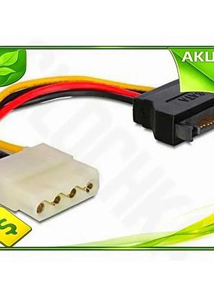 Ve перехідник живлення molex (f) new version - sata (m) 15 см cablexpert для ssd hdd адаптер для живле n6w_ver