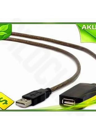 Ve кабель usb 2.0 am new version - usb af 5 м чорний cablexpert подовжувач для комп'ютера активний usb n6w_ver