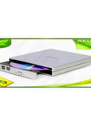 Ve зовнішній оптичний привід gembird new version silver dvd+/-rw usb 2.0 для комп'ютера читання запис n6w_ver