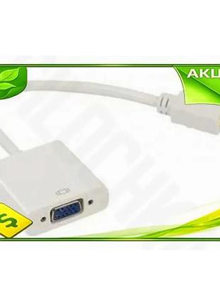 Ve перехідник hdmi до vga new version stlab білий 20 см емулятор монітора адаптер для підключення до п n6w_ver