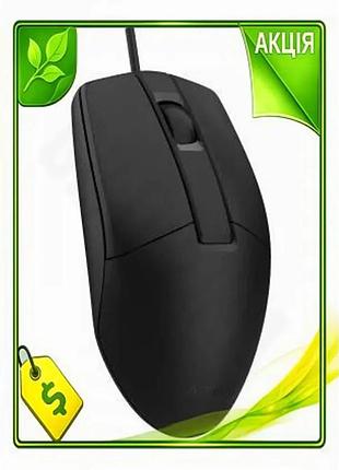 Ve миша a4tech usb оптична new version 1200 dpi ергономічна чорна для комп'ютера та ноутбука n6w_ver