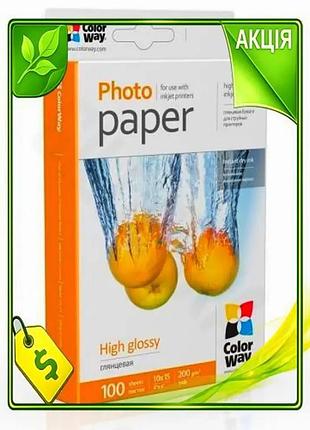 Ve фотобумага colorway глянцевая a6 new version 200 г/м2 100 л для печати фотографий и изображений гля n6w_ver