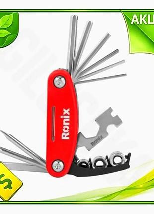 Ve многофункциональный велосипедный инструмент ronix new version с накидными ключами 8 9 10 мм шестигр n6w_ver