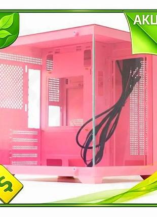 Ve корпус gtl gaming infinity new version pink mini tower для пк micro atx mini itx з загартованим скл n6w_ver