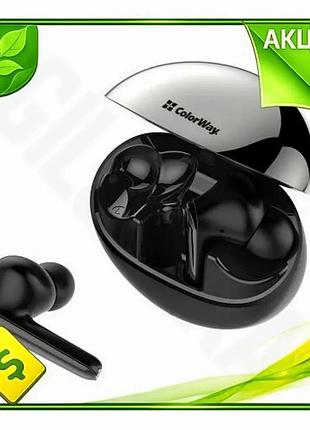 Ve бездротові навушники colorway bluetooth new version 5.3 чорні з мікрофоном для музики та розмов tws n6w_ver
