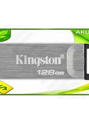Ve флэш накопитель usb 128гб new version kingston серебристый скорость до 200мб/с для хранения данных n6w_ver