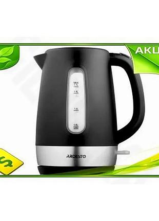 Ve електрочайник ardesto 2200w 1.7л new version чорний з автоматичним відключенням для швидкого кип'ят n6w_ver