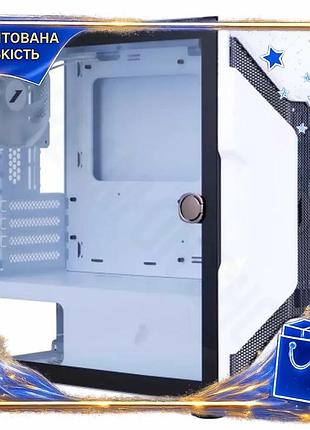 Dm корпус комп'ютерний 1stplayer специфікація 2.2 white midi tower без бж для micro atx mini itx з rgb spe|lz