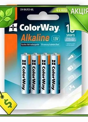 Ve батарейка aaa 1.5v щелочная new version colorway alkaline power 4 шт для электроники питания устрой n6w_ver
