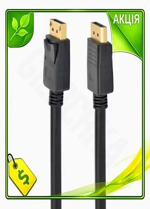 Ve кабель displayport maxxter 1.8 new version м чорний для підключення монітора до пк 60 гц відеокабел n6w_ver