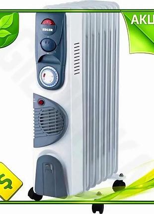 Ve отопитель масляный edler 1500 new version вт 7 секций для комнаты до 15 м2 терморегулятор с механич n6w_ver