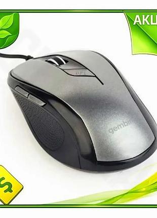 Ve миша gembird оптична black new version grey usb 1600 dpi для комп'ютера і ноутбука дротова n6w_ver