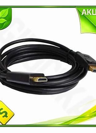 Ve кабель displayport для hdmi new version 3 м patron черный для подключения монитора телевизора 4k 60 n6w_ver