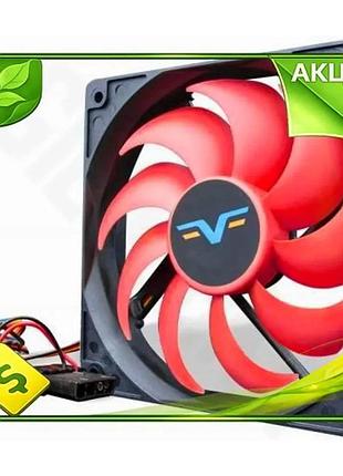 Ve вентилятор 120 мм frime new version black red для корпуса активное охлаждение 4pin тихий до 30 дб n6w_ver