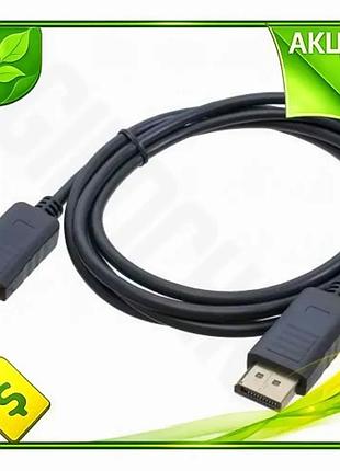 Ve кабель displayport 1.8 м new version patron чорний для підключення монітора комп'ютера відеокабель n6w_ver
