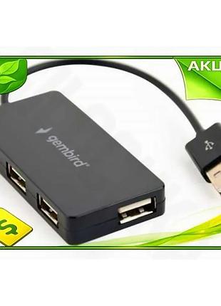 Ve хаб usb gembird 4 new version порти usb 2.0 чорний розподільник для комп'ютера і ноутбука usb конце n6w_ver