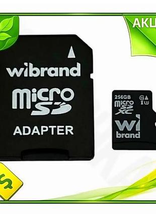 Ve карта пам'яті microsdxc 256гб new version wibrand class 10 uhs-i u3 для смартфона фото та відео n6w_ver