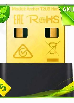 Ve wifi bluetooth адаптер tp-link new version archer t2ub nano usb 2.0 беспроводной адаптер для пк ноу n6w_ver