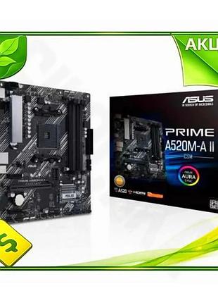 Ve материнська плата asus a520m-a new version ii microatx am4 для amd ryzen 4xddr4 слот m.2 sata3 usb n6w_ver