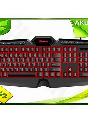 Ve клавиатура xtrike me usb new version rgb черная геймерская мембранная с антигостингом для компьютер n6w_ver