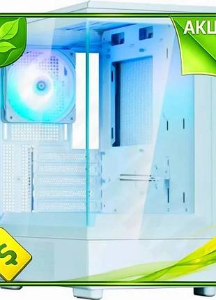Ve корпус zalman mini tower new version white для micro atx без бж з загартованим склом argb охолоджен n6w_ver