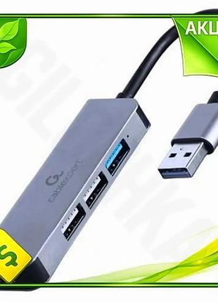 Ve хаб usb cablexpert 1xusb new version 3.1 3xusb 2.0 серый алюминиевый корпус для компьютера и ноутбу n6w_ver