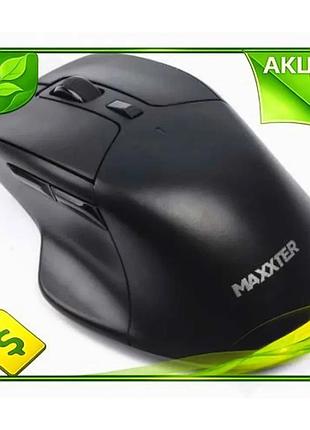 Ve бездротова миша maxxter ергономічна new version 6 кнопок оптична 1600 dpi для комп'ютера чорна n6w_ver