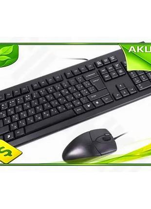 Ve комплект клавіатура і миша new version a4tech дротовий usb чорний мембранна клавіатура оптична миша n6w_ver