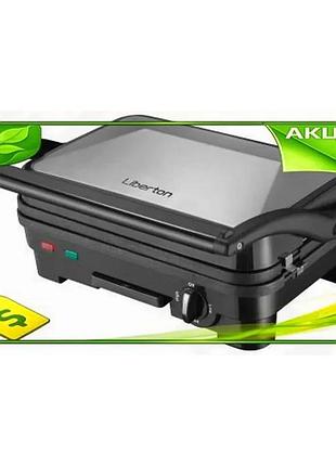 Ve електрогриль liberton 1800w закритий new version двосторонній для приготування м'яса та овочів анти n6w_ver