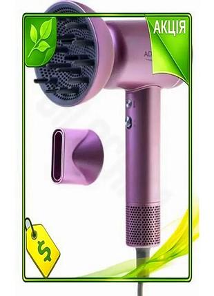 Ve фен adler 1600w розовый new version для волос с ионизацией 3 скорости 3 температуры диффузор концен n6w_ver