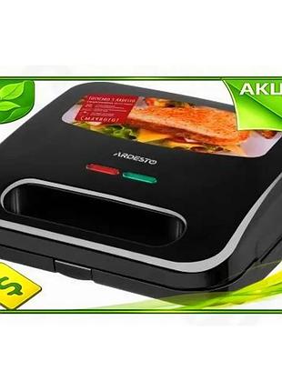 Ve бутербродница ardesto 700вт черная new version для приготовления сэндвичей с антипригарным покрытие n6w_ver