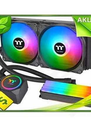 Ve система жидкостного охлаждения thermaltake new version floe rc240 для процессора и памяти аио охлад n6w_ver